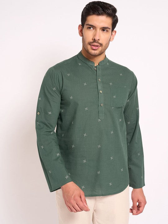 Men Printed Cotton Kurta